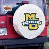 Marquette Tire Cover w/ Golden Eagles Logo - White Vinyl