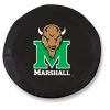 Marshall Tire Cover w/ Thundering Herd Logo - Black Vinyl