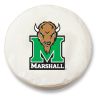 Marshall Tire Cover w/ Thundering Herd Logo - White Vinyl