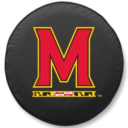 Maryland Tire Cover w/ Terrapins Logo - Black Vinyl