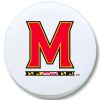 Maryland Tire Cover w/ Terrapins Logo - White Vinyl