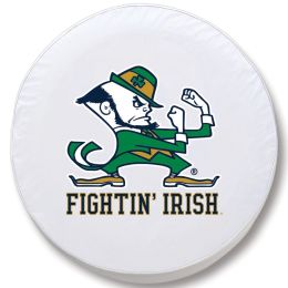 Notre Dame Fighting Irish (Leprechaun) White Spare Tire Cover