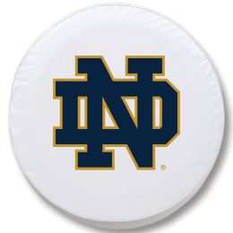 Notre Dame Fighting Irish (ND) White Spare Tire Cover