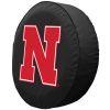 Nebraska Tire Cover w/ Cornhuskers Logo - Black Vinyl