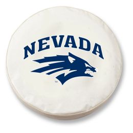 Nevada Tire Cover w/ Wolf Pack Logo - White Vinyl