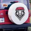 New Mexico Tire Cover w/ Lobos Logo - White Vinyl