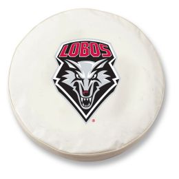 New Mexico Tire Cover w/ Lobos Logo - White Vinyl