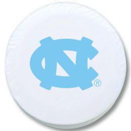North Carolina Tire Cover w/ Tar Heels Logo - White Vinyl