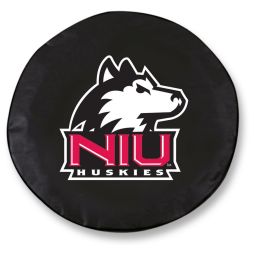 Northern Illinois Tire Cover w/ Huskies Logo - Black Vinyl