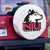 Northern Illinois Tire Cover w/ Huskies Logo - White Vinyl