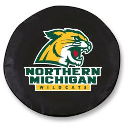 Northern Michigan Tire Cover w/ Wildcats Logo - Black Vinyl
