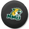Northern Michigan Tire Cover w/ Wildcats Logo - Black Vinyl