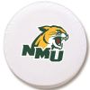 Northern Michigan Tire Cover w/ Wildcats Logo - White Vinyl