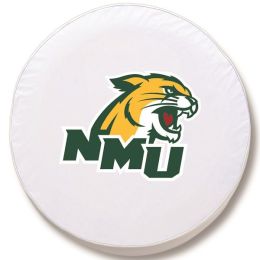 Northern Michigan Tire Cover w/ Wildcats Logo - White Vinyl