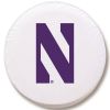 Northwestern Tire Cover w/ Wildcats Logo - White Vinyl
