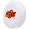 Oklahoma State Tire Cover w/ Cowboys Logo - White Vinyl