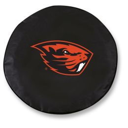 Oregon State Tire Cover w/ Beavers Logo - Black Vinyl