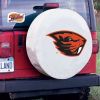 Oregon State Tire Cover w/ Beavers Logo - White Vinyl