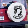 POW-MIA Tire Cover - White Vinyl