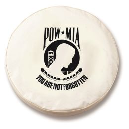 POW-MIA Tire Cover - White Vinyl