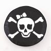 Jolly Roger Girl Black Spare Tire Cover