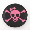 Jolly Roger Girl Pink on Black Spare Tire Cover