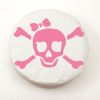 Jolly Roger Girl Pink on White Spare Tire Cover