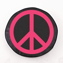 Pink Peace on Black Spare Tire Cover