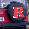 Rutgers Tire Cover w/ Scarlet Knights Logo - Black Vinyl