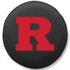 Rutgers Tire Cover w/ Scarlet Knights Logo - Black Vinyl