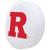 Rutgers Tire Cover w/ Scarlet Knights Logo - White Vinyl