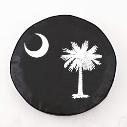 South Carolina State Flag Black Spare Tire Cover