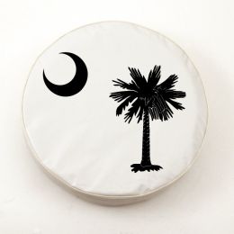 South Carolina State Flag White Spare Tire Cover