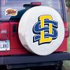 South Dakota State Tire Cover w/ Jackrabbits Logo - White Vinyl