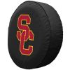 Southern California Tire Cover w/ Trojans Logo - White Vinyl