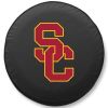 Southern California Tire Cover w/ Trojans Logo - White Vinyl