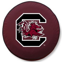 South Carolina Tire Cover w/ Gamecocks Logo - Burgundy Vinyl