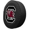 South Carolina Tire Cover w/ Gamecocks Logo - White Vinyl