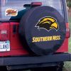 Southern Mississippi Tire Cover w/ Golden Eagles Logo - Black Vinyl