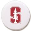 Stanford Tire Cover w/ Cardinals Logo - White Vinyl
