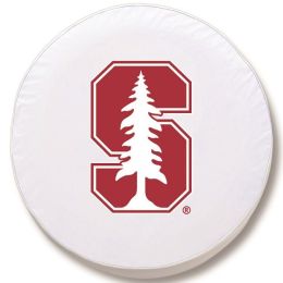Stanford Tire Cover w/ Cardinals Logo - White Vinyl
