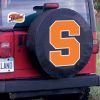 Syracuse Tire Cover w/ Orange Logo - Black Vinyl