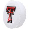 Texas Tech Tire Cover w/ Red Raiders Logo - White Vinyl