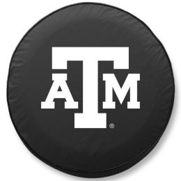 Texas A&M Tire Cover w/ Aggies Logo - Black Vinyl