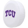 Texas Christian Tire Cover w/ Horned Frogs Logo - Black Vinyl