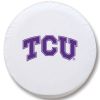 Texas Christian Tire Cover w/ Horned Frogs Logo - Black Vinyl