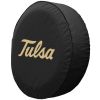 Tulsa Tire Cover w/ Golden Hurricanes Logo - Black Vinyl