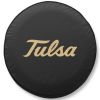 Tulsa Tire Cover w/ Golden Hurricanes Logo - White Vinyl