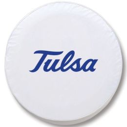 Tulsa Tire Cover w/ Golden Hurricanes Logo - White Vinyl