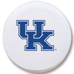 Kentucky Tire Cover w/ Wildcats UK Logo - White Vinyl